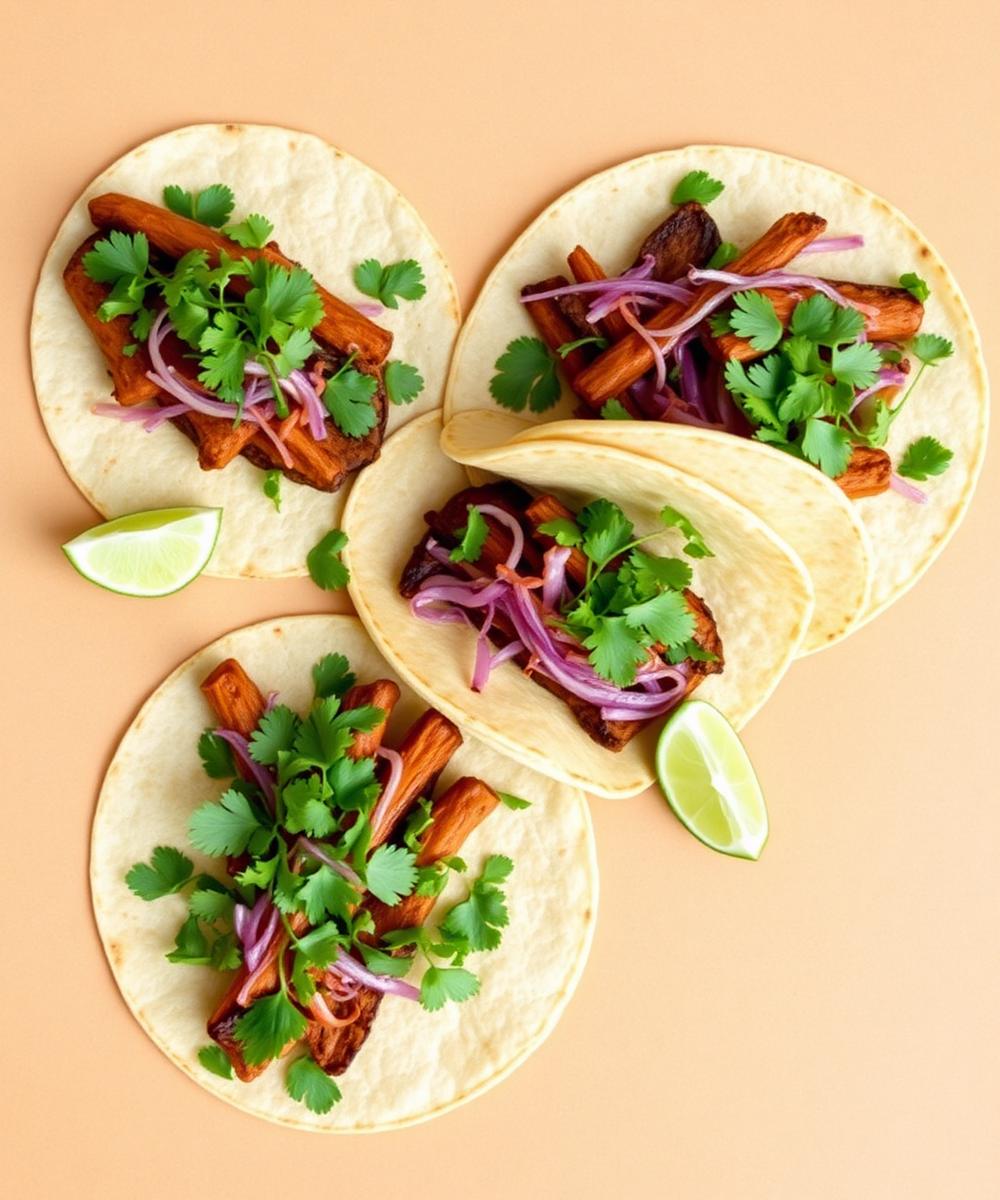 Tacos de porco defumado